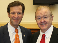 Sean Mc Manus with Congressman Ben Gilman (R-NY) in 1989